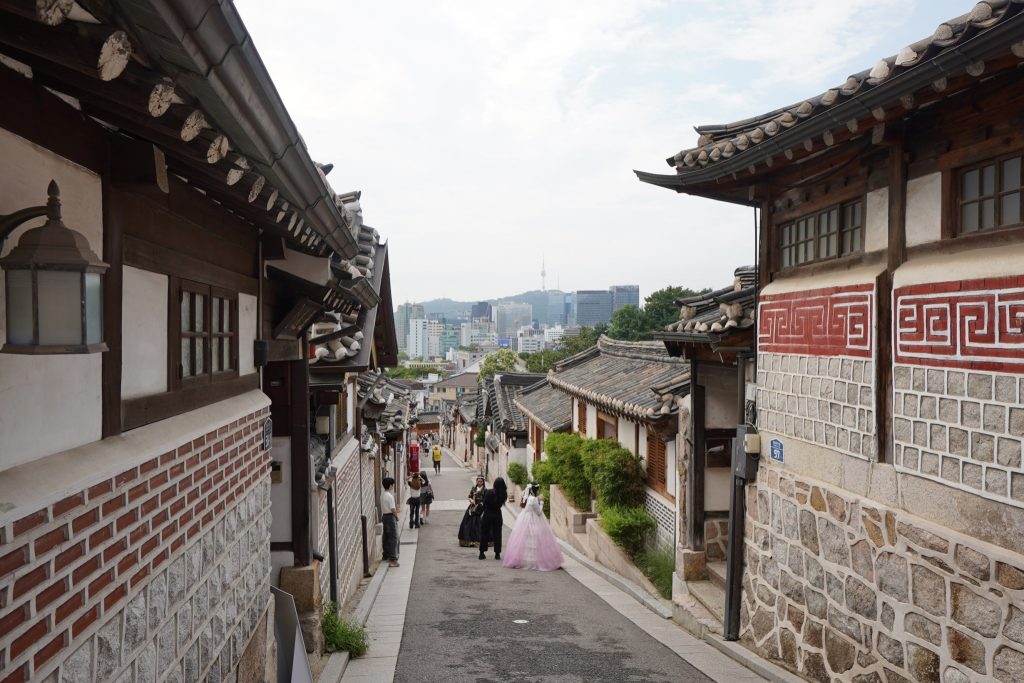 北村韓屋村の早朝の景色